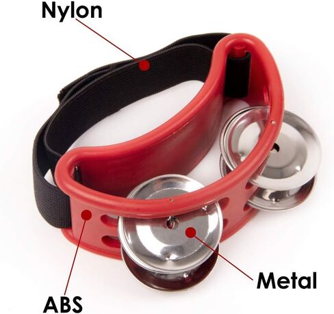 Foot Tambourine Percussion Jingle Shaker Musical Instrument Bells (Black) in Saudi Arabia