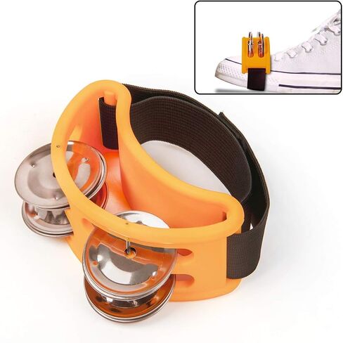 Foot Tambourine Percussion Jingle Shaker Musical Instrument Bells (Black) in Saudi Arabia
