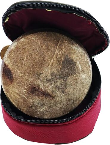 Zaza Percussion - Kanjira 7" - Authentic Indian Tambourine Frame Drum with Carrying Case in Saudi Arabia