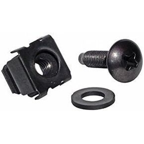 RackGold® 12-24 Cage Nut & Screws w/Washers 50-Pack - USA Made