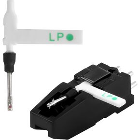 1pcs Needle Stylus & 1pcs Double Needle Cartridge, Double-sided Record Player Needle Replacement Record Player Stylus Turntable Stylus for BSR ST-16 ST-17