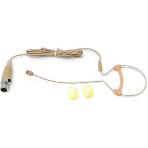 Beige Single Headset Mic for AKG/Samson Wireless Systems w/Mini XLR 3Pin
