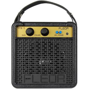 FLEOR Portable 5W Electric Guitar Amplifier with Built-in Rechargeable Li-Po Battery,Overdrive Switch,3" Speaker,Headphone Output,FTR-1