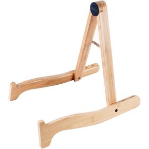 Rockhouse Guitar Stand, Wooden A-Frame Folding Guitar Floor Stand with Picks Holder for Single Electric, Acoustic, Bass Guitar