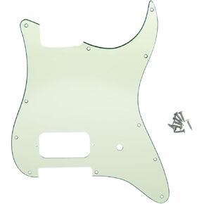 Pro White Pearl 11 Holes ST Strat One Humbucker Guitar Pickguard for American/Mexican FD Tom Delonge Strat Style Electric Guitar
