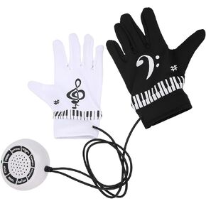 Electronic Piano Gloves Playable Piano Music Gloves Hand Exercise Keyboard Instrument with Speakers for Adults
