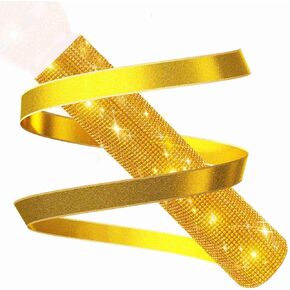 Bling Microphone Sleeve for Universal Wireless Mic Handheld, Golden Glitter on Party (Mic NOT Included)