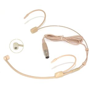 Headset Microphone Double Over Ear Earset Headworn Mic Condenser Cardioid Compatible with AKG Wireless System Bodypack Transmitter Mini 3pin XLR TA3F Plug