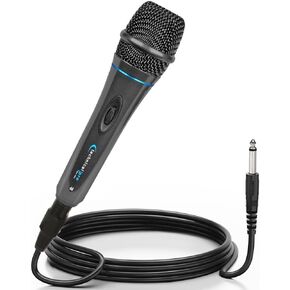 Technical Pro MK75 Dynamic Wired Microphone with 10 ft XLR to ¼ Inch Cable – Professional-Grade, Cardioid, Durable Metal Casing, Ideal for Singers, DJs, and Public Speaking