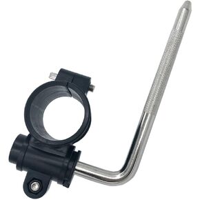 Electronic Drum Rack T Clamp with L Arm Tom Holder, 10-22mm Super L-Rod with Plastic Shock End, Drum Rack Tube Clip Bracket for 1.41inch Electronic Drum Kit Connection Poles