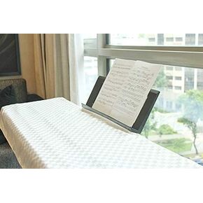 piano cover for Yamaha P525 P515 Digital Piano by Clairevoire | Fitted Bookstand Opening | Easy Access Side Foldovers | Double Layered & WATERPROOF | 52.6 in x 14.8 in (ebony black)