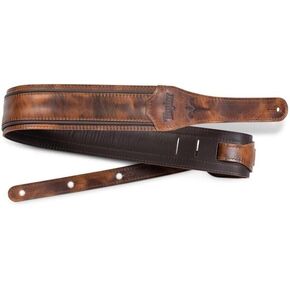 Taylor Fountain 2.5-inch Leather Guitar Strap - Weathered Brown
