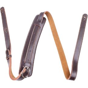 Guitar Strap/Bass Strap with Shoulder Pad & Suede Backing, Quality Leather Belt for Acoustic/Electric/Bass Guitar