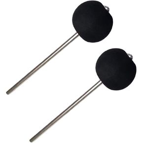 Jiayouy 2Pcs Bass Drum Beater Kick Drum Pedal Beater Compatible with Cajon Pedal Beater, Rubber Head Bass Drum Pedal Hammer Percussion Mallets Instrument Accessories