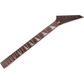 رقبة جيتار خشب القيقب 24 فريت 25.5 بوصة رأس أسود من خشب الورد ولوحة زعانف القرش ترصيع غير مكتمل لمحبي الجيتار الإلكتروني in Kuwait