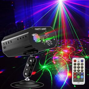 Party Lights,Disco Lights,Dj Lights Strobe Stage Lights Rave Lights Sound Activated Multiple Patterns Projector with Remote Control for Parties Bar Birthday Wedding Holiday Xmas Christmas Decoration …