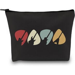 Guitar Gift Guitar Themed Zipper Pouch Guitar Player Gift Musical instruments Guitar Makeup Bag (Guitar Bag)