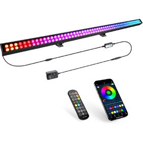 LED Stage Wash Light Bar - YeeSite 60W 108LEDs Dimmable Stage Light Bar by APP & Remote Control DJ Light Bar for Church Wedding Events Christmas Party Stage Lighting