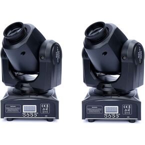 Stage Lights Moving Head Light 8 Gobos 8 Colors 11 Channels 2PCS 60W Spotlight DMX 512 with Sound Activated for Wedding DJ Party Stage Lighting