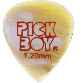 Pickboy PBCFDP120 Hand-Shaped Guitar Picks, Natural Horn, Teardrop, 1 Pick