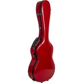 Crossrock Torres Classical Guitar Case, Fiberglass Hardshell with Accessory Compartment, Backpack Straps, TSA Lock-Red (CRF2020CTRD)