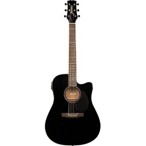 Jasmine JD39CE-BLK J-Series Acoustic-Electric Guitar, Black