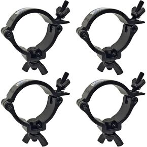 4 Pack 2.28-2.36 Inch Stage Lighting Clamp Heavy Duty 220lb Aluminum Light Truss O-Clamp Fit OD 58-60mm of Pipes for DJ Par Light Moving Head Lights