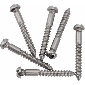 Musiclily Ultra 3.5x30mm Stainless Steel Mounting Screws for Electric Guitar PRS Style Tremolo Bridge, Gold (Set of 6)