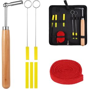 7 PCS Piano Tuning Kit, Piano Tuning Tools with Carry Case, Professional Piano Tuning Tools, Piano Tuning Hammer and Mute Set, Piano Tuning Wrench Hammer Rubber Mute, Portable Piano Tuner Kit