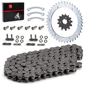 Heavy Duty O-Ring Drive Chain And Drive Sprockets Kit for Yamaha Warrior 350 YFM350X 1989-2004 (Gold)