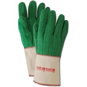 MAGID Heater Beater 26 oz. Green Canvas Hot Mill Gloves, Men's Jumbo
