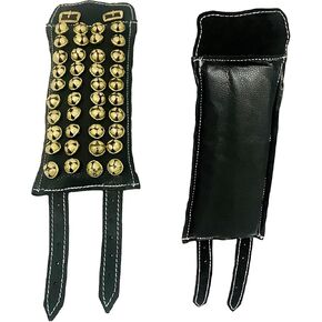 Dancing Ghungroo Kathak bells ankle bells Black leather pad pair Four Line Indian dancers (40+40) Kathak dance ghunghroo dancing brass bells (16 NO.) musical bells for classical dancers Bharatnatyam