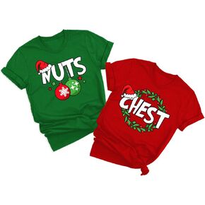 Christmas Shirts Couples Xmas Graphic Couples Christmas Tshirt Funny Holiday Couples Matching Outfit Sets