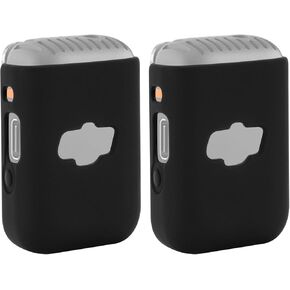 Geekria for Creators Microphone Case Cover Compatible with DJI Mic 2 Transmitter, Mic Silicone Protective Case Skin, Soft Microphone Sleeve Skin Shell Protector Cover (Black / 2 Pack)
