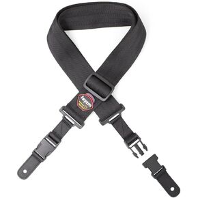 Guitar Strap with Quick Release Clips, Black Anti-slip Soft Nylon Strap for Acoustic/Electric/Bass Guitar,5cm Wide, Length Adjustable