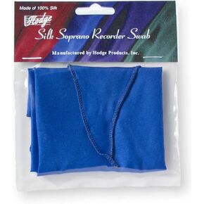 Hodge Silk Soprano Recorder Swab - Blue