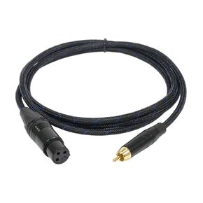 Seismic Audio - SA-RXTF6 - Premium 6 Foot Braided XLR Female to RCA Male Patch Cable