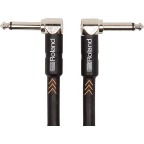 كبل التصحيح/الدواسة من سلسلة Roland Black - كبل التصحيح/الدواسة - موصلات الزاوية اليمنى 1/4 بوصة، 6 بوصة/15 سم - RIC-BPC in Kuwait