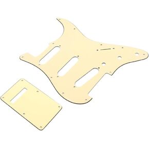 Alnicov Guitar Pickguard，Guitar Back Plate，11 Hole SSS，For Fender Standard Strat Guitar Replacement