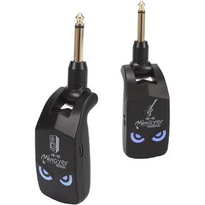 Miwayer 2.4GHz Wireless Guitar System Rechargeable Lithium Battery Audio Wireless Guitar Transmitter Receiver For Electric Guitar Bass Violin Keyboard Instruments (HB-40 White)