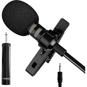 ميكروفون سلكي صغير مزود بمشبك من 5 CORE Premium Lavalier مع ميكروفونات مكثفة متعددة الاتجاهات للبث والتسجيل ومدونات الفيديو والأندرويد والهواتف الذكية وكاميرات DSLR والكاميرا والكمبيوتر والكمبيوتر المحمول in Kuwait