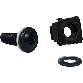 Tripp Lite SRCAGENUTS Rack Enclosure Cabinet Square Hole Hardware Kit Screws, Washers