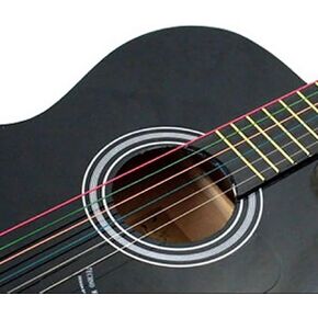 6Pcs Rainbow Colored Steel Strings for 6 String Guitar, Acoustic Guitar Strings, Guitar Strings, Replacement Steel String for Acoustic Guitar Colorful Acoustic Guitar Strings(ZS615)
