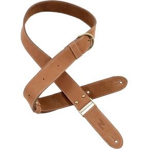 Nefelibata Guitar Strap,4.5" Wide Double Layer Crazy Horse Leather and Suede Cowhide Guitar Straps with Cable Storage Loopfor Bass, Electric & Acoustic Guitar(Vintage Latte Brown)