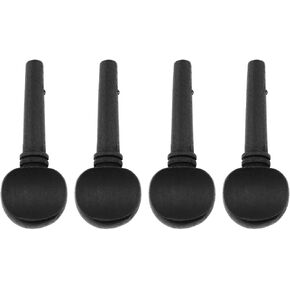 Create idea 4pcs Violin Fiddle Tuning Peg Set 4/4 Size Wooden Replacement Imitative Ebony Wood