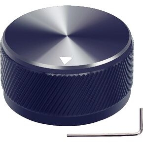 mxuteuk Black Guitar Knob Aluminum Alloy Potentiometer Control Knob Volume Audio Electric Guitar Bass Knob Screw Type 34 x 17mm (d*h) KNOB-06-34BK