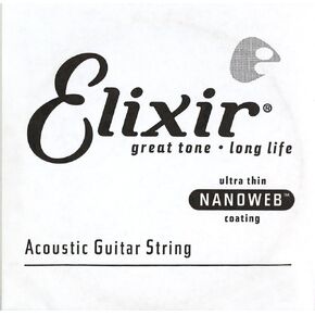 Elixir Strings Acoustic Guitar String NANOWEB Coating, .053