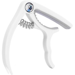 Bnineteenteam Guitar Capo for Acoustic Guitar, Plastic Quick Change Guitar Capo for 4-6 String Acoustic Electric Guitars Bass Ukulele(White)