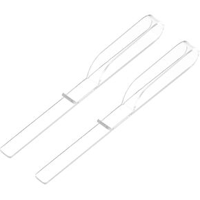 MECCANIXITY 2Pcs Music Book Clips, Clear Acrylic Sheet Music Holder, for Sheet Music Stands, Piano Sheet Music Holders Music Book Holder Transparent