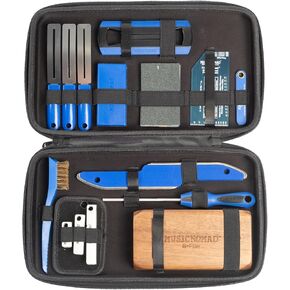MusicNomad Premium Guitar Tech Fret Tool Set - 18 pcs. for leveling, crowing, beveling, polishing (MN880)